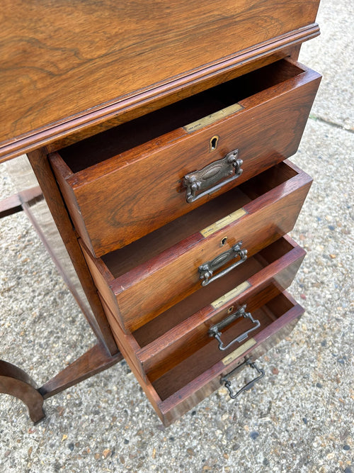 Antique Sheraton Revival Rosewood Davenport Writing Desk