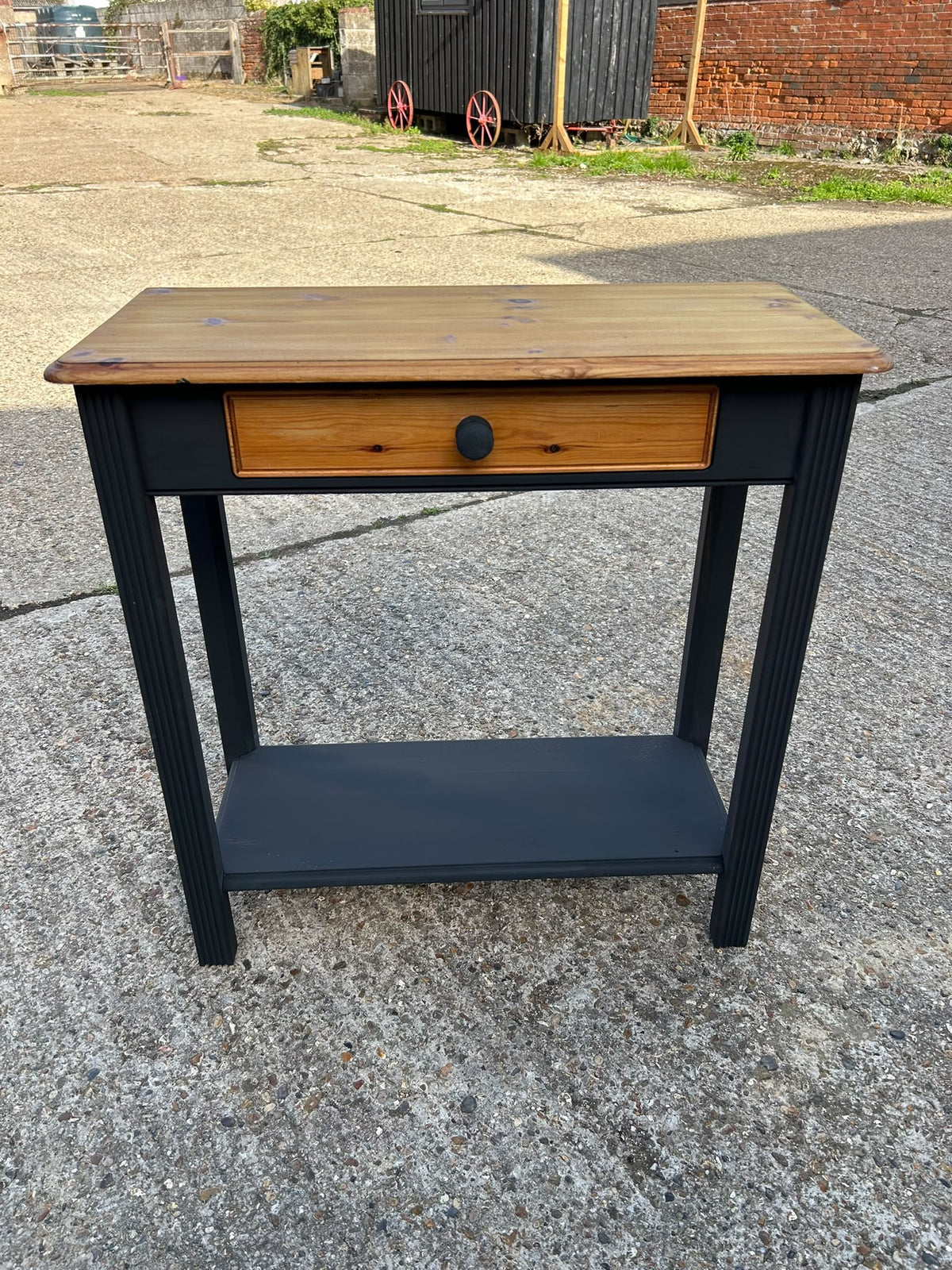 Two-Tone Narrow Console / Side Table