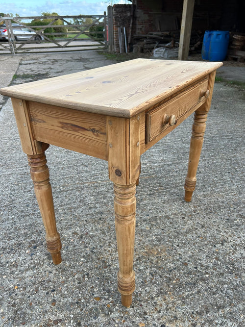 Pine Side Table / Hall Table with Large Drawer